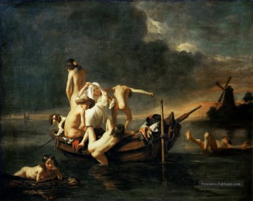 Baignade Baroque Nicolaes Maes Peinture à l'huile